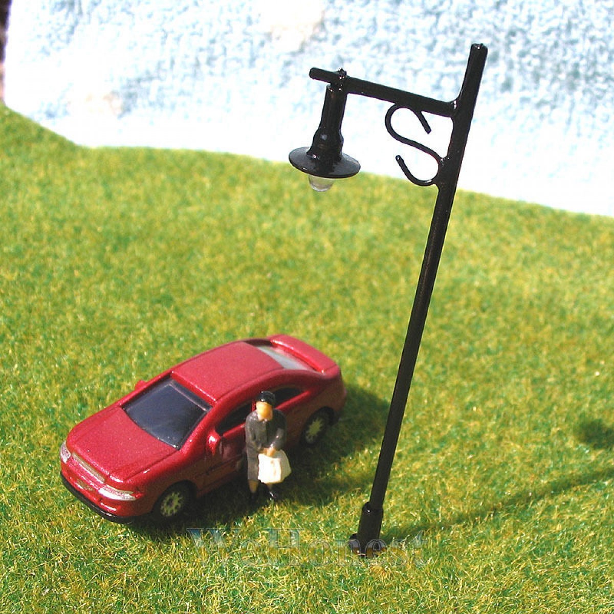 3  x OO gauge Model Lampposts 12V Scenery Lamps Metal Street Lights #R34-7